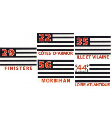 AUTOCOLLANT DRAPEAU DÉPARTEMENT 56